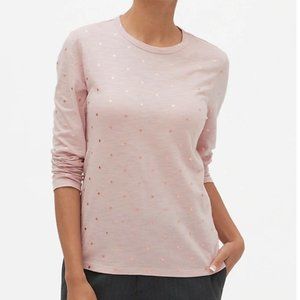 New Banana Republic Pink Gold Star Long Sleeve M